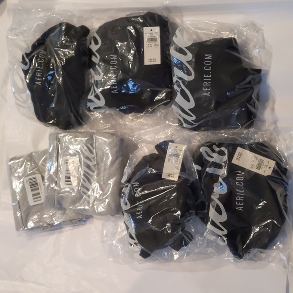 Aerie Superchill High Waisted Cotton Brief Underwear XL 5 x Black, 2 x Gray - Picture 11 of 11